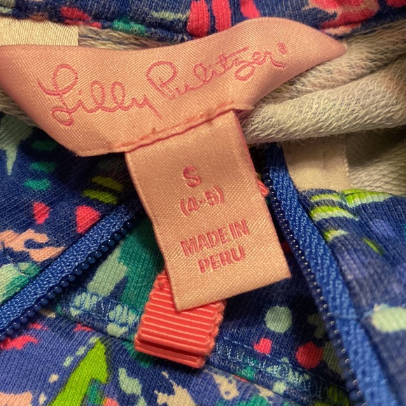 LILY PULITZER - MULTICOLOR ABSTRACT HALF ZIP MOCK NECK PULLOVER JACKET - Picture 3 of 4